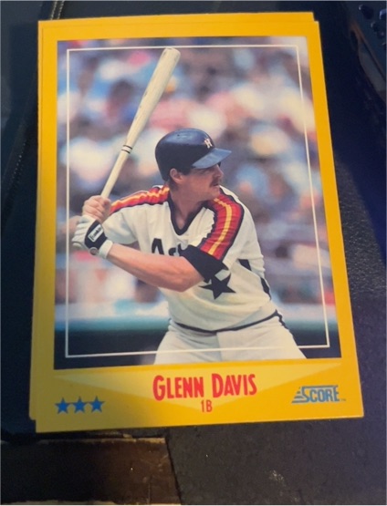 1988 Score #460 Glenn Davis — front