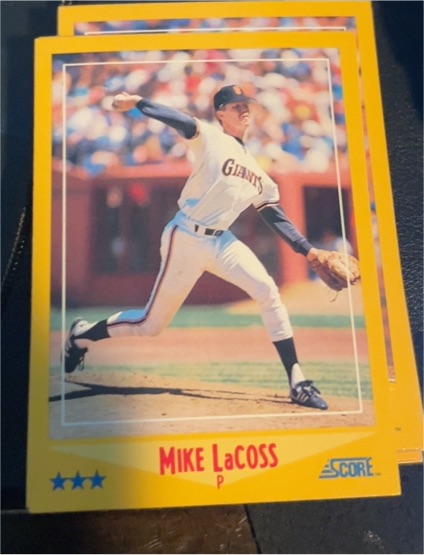 1988 Score #465 Mike LaCoss — front