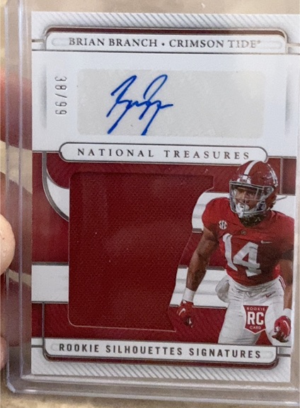 2023 Panini National Treasures Collegiate Rookie Silhouettes Signatures #RS-BB Brian Branch — front