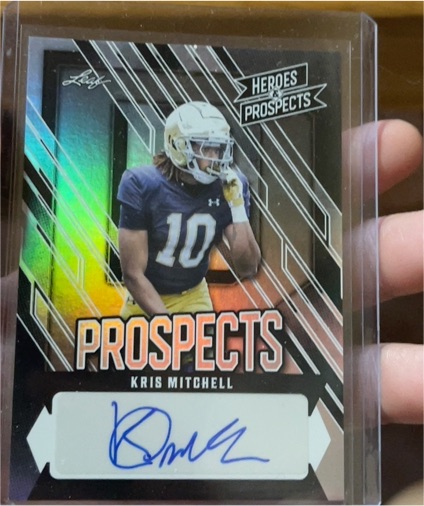 2024 Leaf Heroes & Prospects #AP-KM3 Kris Mitchell Autograph — front