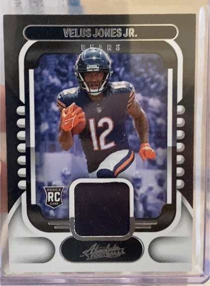 2022 Panini Absolute #ARM-30 Velus Jones Jr. Rookie Patch — front