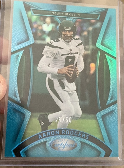 2023 Panini Certified Mirror Teal #3 Aaron Rodgers — front