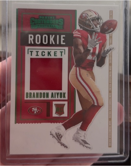 2020 Panini Contenders Rookie Ticket Swatches #10 Brandon Aiyuk — front