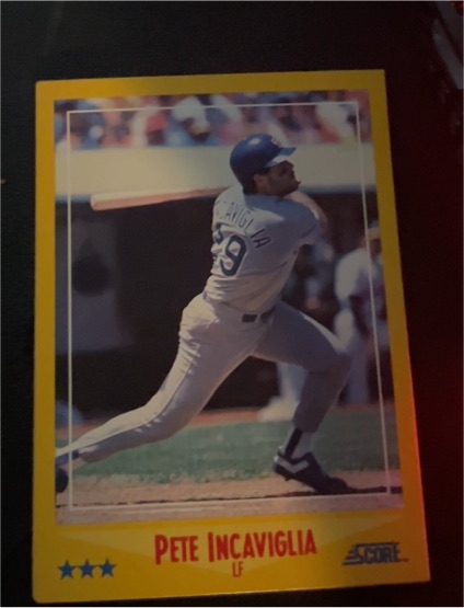 1988 Score #485 Pete Incaviglia — front