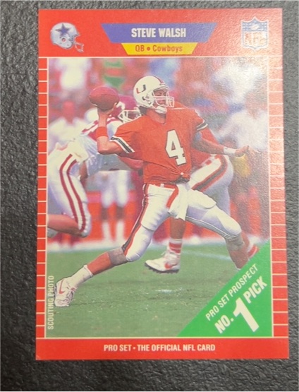 1989 Pro Set #491 Steve Walsh — front