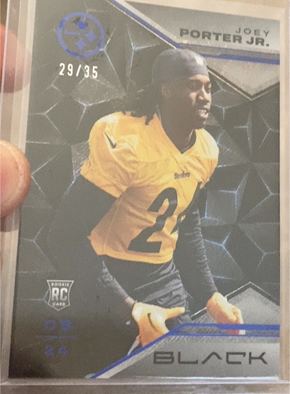2023 Panini Black #29/35 Joey Porter Jr. — front