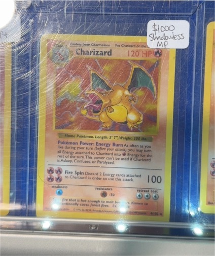 1999 Pokémon Base Set Shadowless #4 Charizard — front