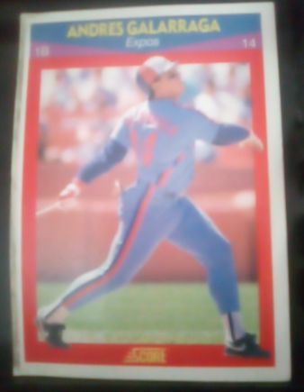 1990 Score #14 Andres Galarraga — front