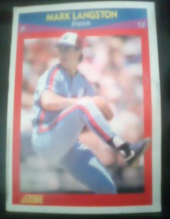 1990 Score 100 Superstars #96 Mark Langston — front