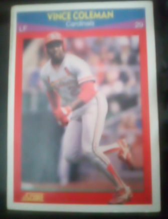 1987 Sportflics #29 Vince Coleman — front