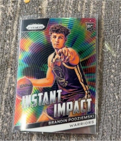 2023-24 Panini Prizm #25 Brandin Podziemski Instant Impact — front