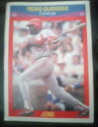 1990 Score 100 Superstars #61 Pedro Guerrero — front