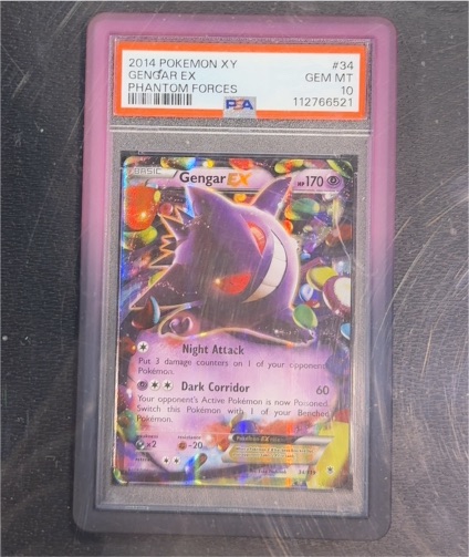 2014 Pokemon XY Phantom Forces #34 Gengar EX — front