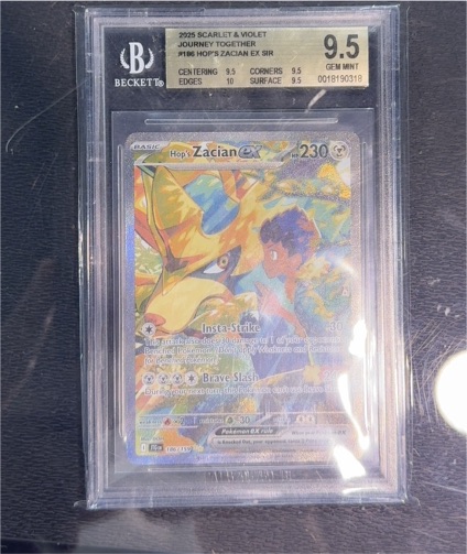 2025 Pokémon Journey Together #186 Hop's Zacian EX — front