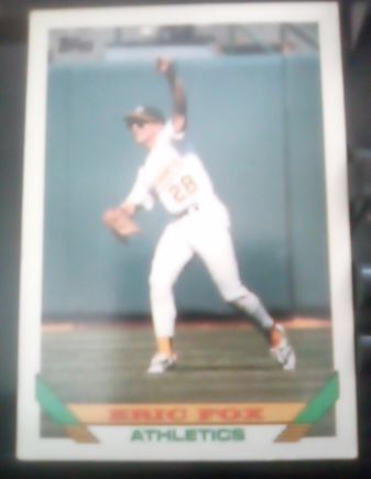 1993 Topps #46 Eric Fox Athletics — front