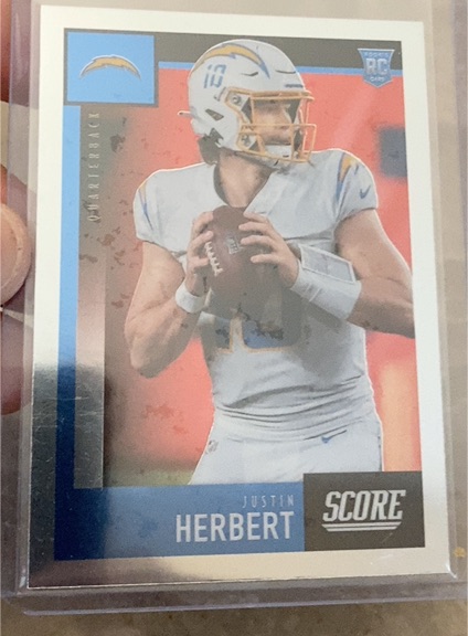 2020 Panini Chronicles Score #443 Justin Herbert — front