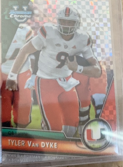 2023 Bowman University Chrome #13 Tyler Van Dyke — front