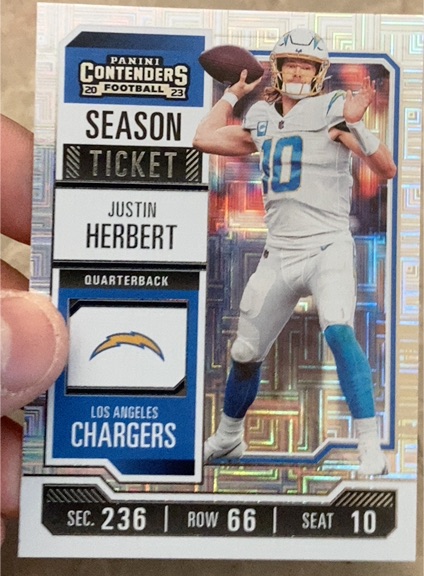 2023 Panini Contenders Season Ticket #59 Justin Herbert — front