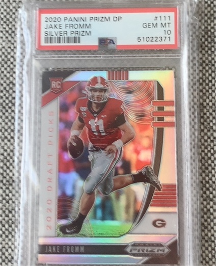 2020 Panini Prizm Draft Picks #111 Jake Fromm Silver Prizm Rookie — front