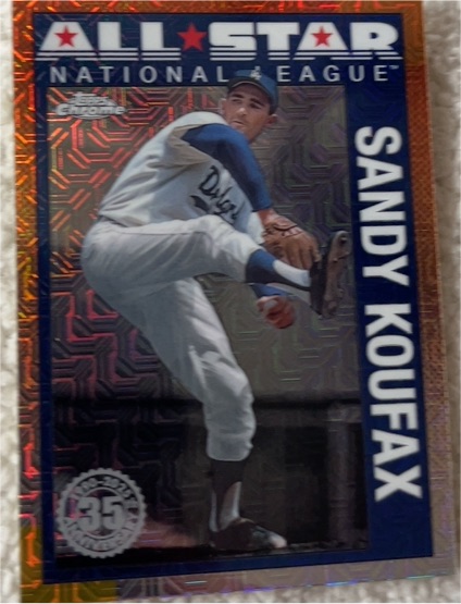 2025 Topps Series 2 #90ASC-46 Sandy Koufax 1990 Topps Baseball Chrome All-Stars Mojo — front