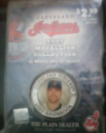 2007 The Plain Dealer Cleveland Indians Jake Westbrook Medallion — front