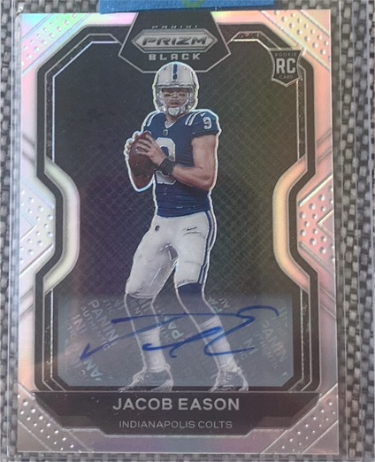 2020 Panini Chronicles Prizm Black #PB-25 Jacob Eason — front