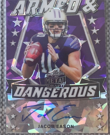2020 Leaf Metal Draft Armed & Dangerous Jacob Eason — front