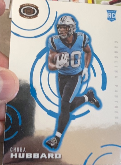 2021 Panini Chronicles Dynagon #D-12 Chuba Hubbard Rookie — front