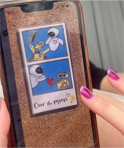 Disneyland Paris Wall-E and Eve Over the Moon Photo Pin Pixar — front