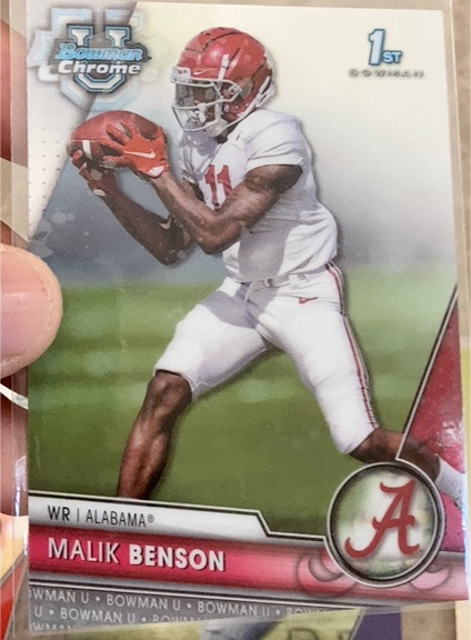 2023 Bowman University Chrome #45 Malik Benson Alabama Crimson Tide — front