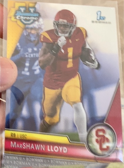 2023 Bowman University Chrome #107 MarShawn Lloyd USC Trojans — front