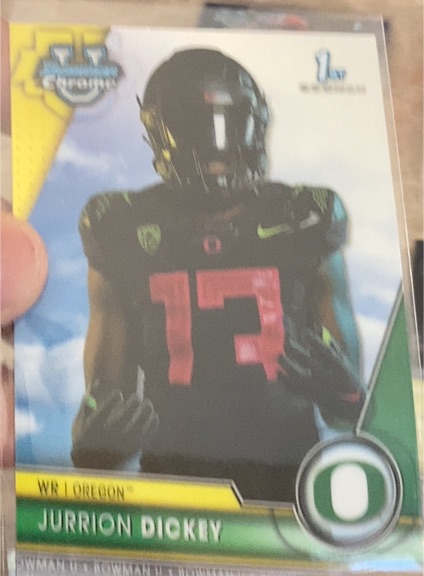 2023 Bowman University Chrome #105 Jurrion Dickey — front