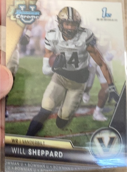 2023 Bowman University Chrome #177 Will Sheppard — front