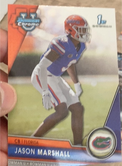 2023 Bowman University Chrome #18 Jason Marshall — front