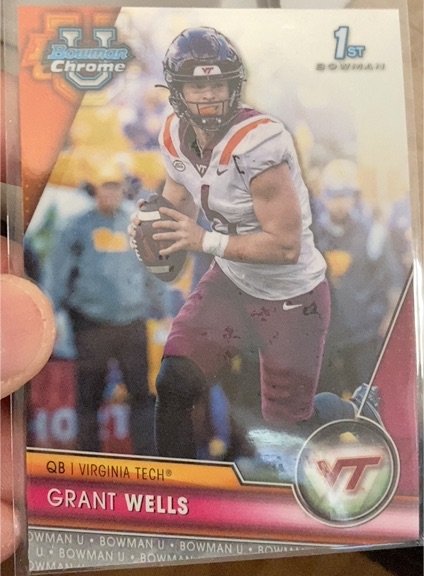 2023 Bowman Chrome University #194 Grant Wells — front
