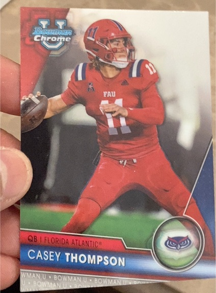 2023 Bowman Chrome University #185 Casey Thompson — front