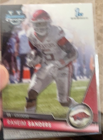 2023 Bowman University Chrome Refractor #24 Raheim Sanders — front