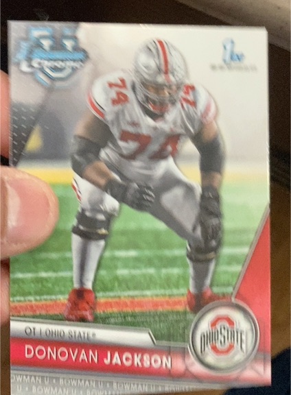 2023 Bowman University Chrome #152 Donovan Jackson — front