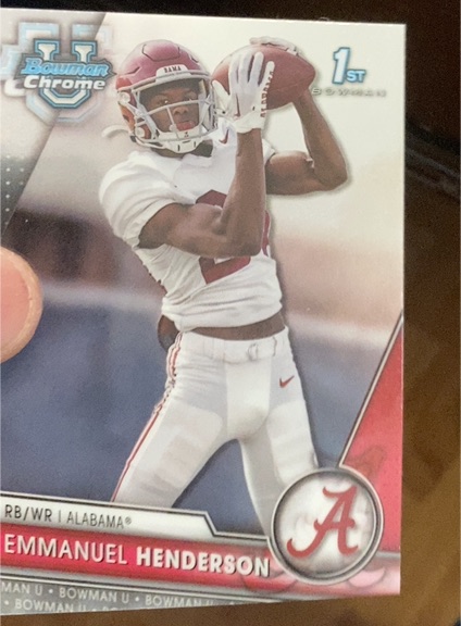 2023 Bowman Chrome University #38 Emmanuel Henderson — front
