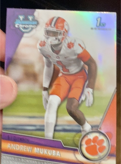 2023 Bowman University Chrome #54 Andrew Mukuba — front