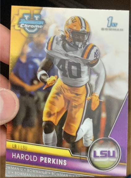 2023 Bowman University Chrome #41 Harold Perkins — front