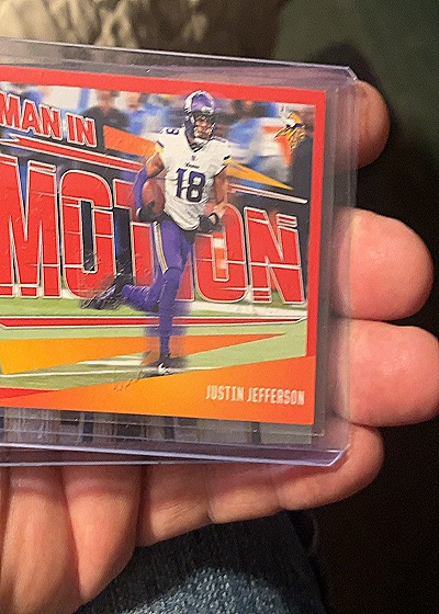 2023 Panini Rookies & Stars Man in Motion #MM-21 Justin Jefferson — front