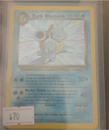 1999 Pokémon Team Rocket #20 Dark Blastoise — front