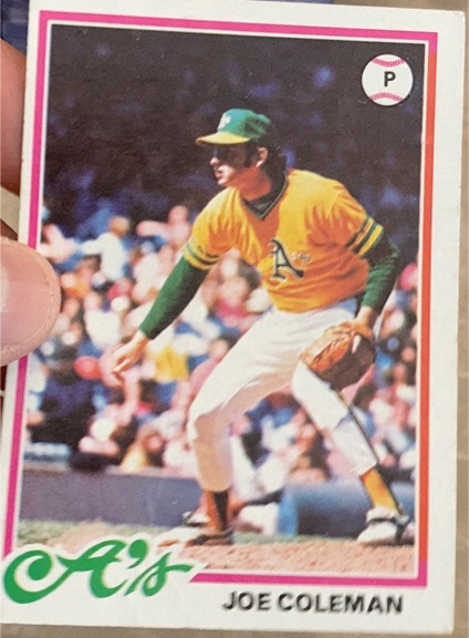 1978 Topps #554 Joe Coleman — front