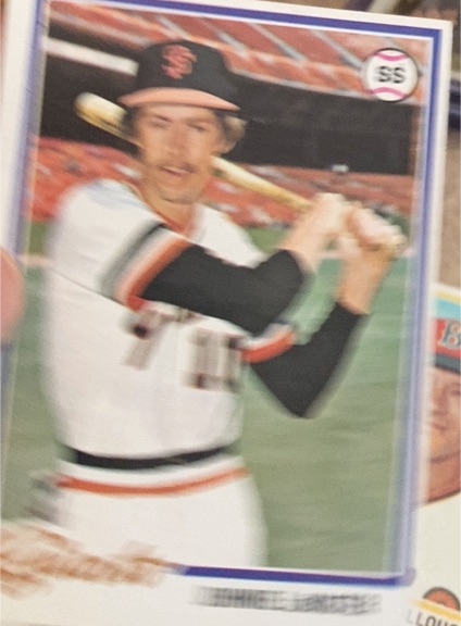 1984 Topps #221 San Francisco Giants Player — front