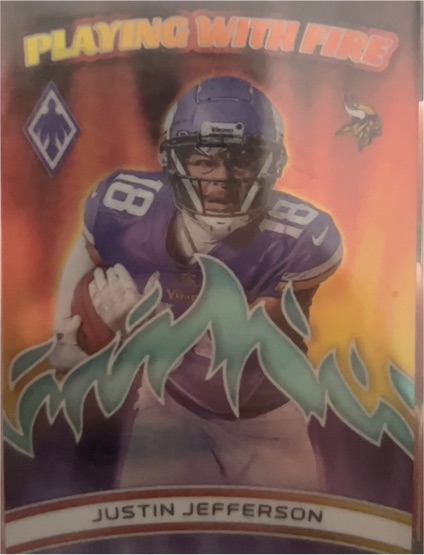2023 Panini Phoenix Playing with Fire #PWF-5 Justin Jefferson — front