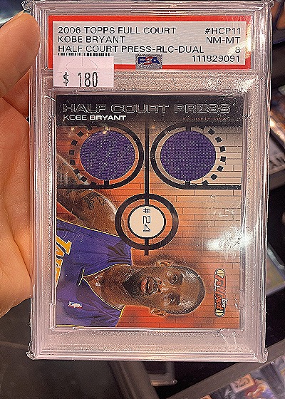 2006 Topps Full Court #HCP11 Kobe Bryant Half Court Press Dual Jersey — front