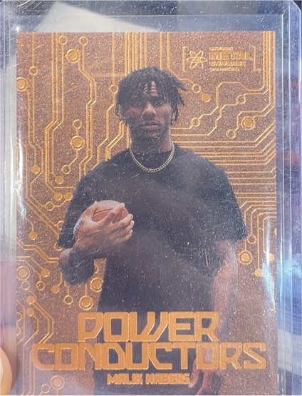 2024 Skybox Metal Universe Champions Power Conductors #PC-18 Malik Nabers — front