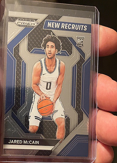 2024 Panini Prizm Draft Picks #8 Jared McCain New Recruits Silver Prizm Rookie Card — front