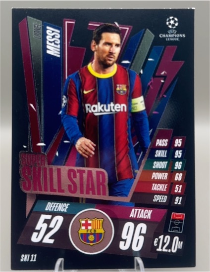 2020-21 Topps Match Attax UCL Extra Super Skill Stars #SKI 11 Lionel Messi — front